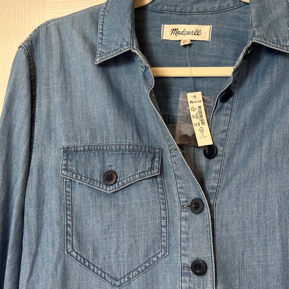 Madewell - Denim Utility Popover Dress in Midhurst Wash - XS - Picture 10 of 10